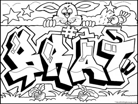 Graffiti Coloring Book "Because Y's A Crooked Letter" by Graffiti 