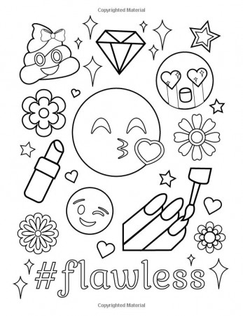 Emoji Coloring Book of Funny Stuff, Cute Faces and Inspirational Quotes: 30  Awesome Designs for Boys, Girls, Teens & Adults | Detailed coloring pages, Emoji  coloring pages, Love coloring pages