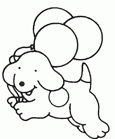 easy dog coloring pages - Clip Art Library