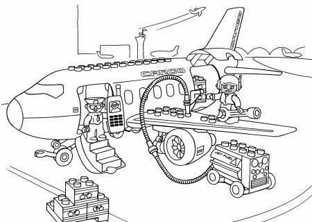 Lego Airport coloring page for kids, printable free. Lego Duplo ...
