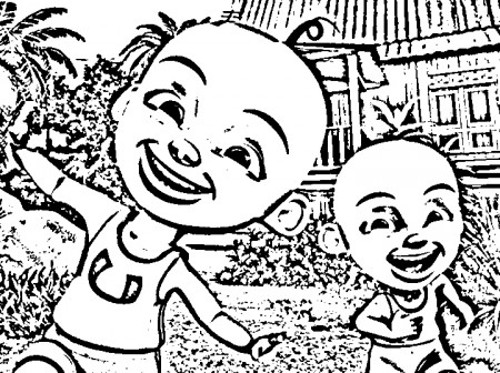 Upin Ipin Printable Coloring Pages