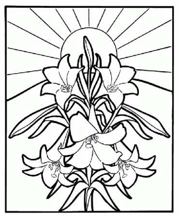 Easter Lilies coloring page | Easter colouring, Easter coloring ...