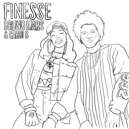 Cardi B And Bruno Mars - Friv Free Coloring Pages For Children -  Celebrities Coloring Pages