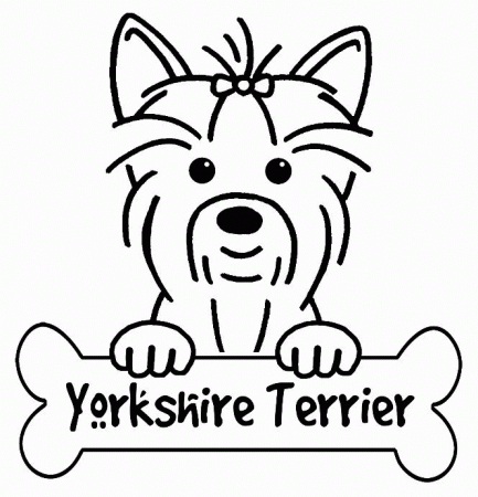 Yorkie Coloring Pages - Best Coloring Pages For Kids