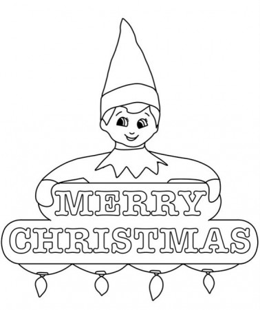 6 Pages of Christmas Elf Coloring Book ...