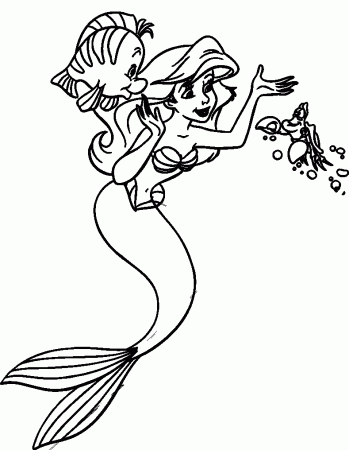 The little mermaid to color for children - The Little Mermaid Kids Coloring  Pages