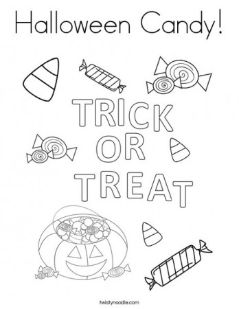 Halloween Candy Coloring Page - Twisty Noodle