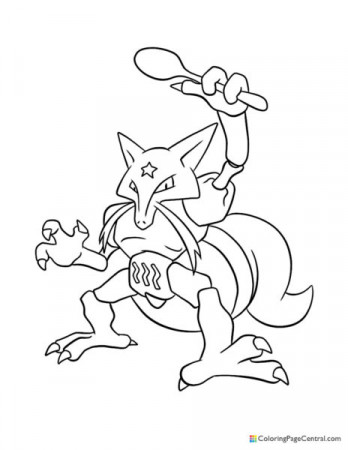 Alakazam | Coloring Page Central