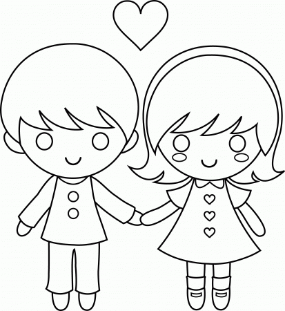 boy and girl holding hands - Clip Art Library