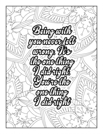 Premium Vector | Romantic coloring page for adults. motivational quotes. inspirational  quotes. love quotes. heart