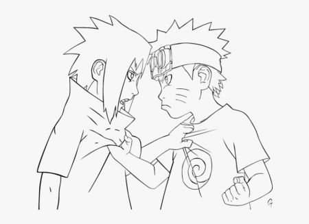 Sasuke And Naruto Coloring Page, HD Png Download - kindpng