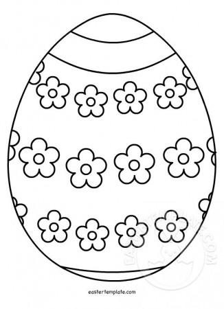 Easter egg decorating coloring page | Easter Template