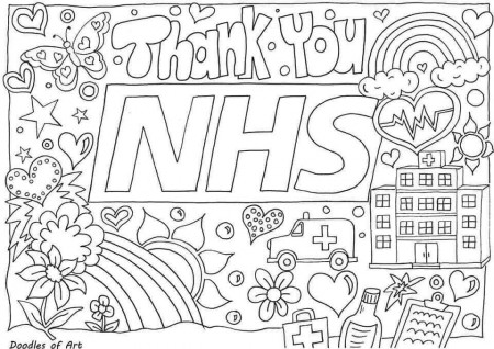 Meadow High School - Thank You NHS Colouring