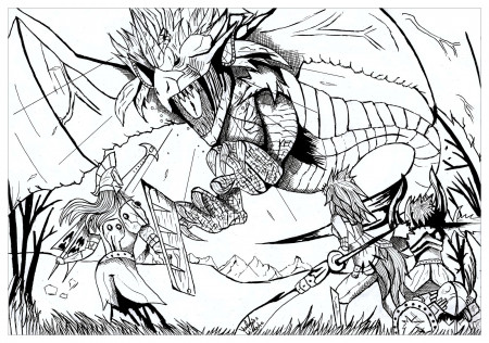 Monster Hunter Coloring Pages (Page 1) - Line.17QQ.com