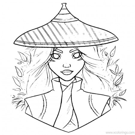 Raya And The Last Dragon Coloring Pages Raya is Brave Girl - XColorings.com