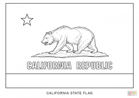 California State Flag Coloring Page