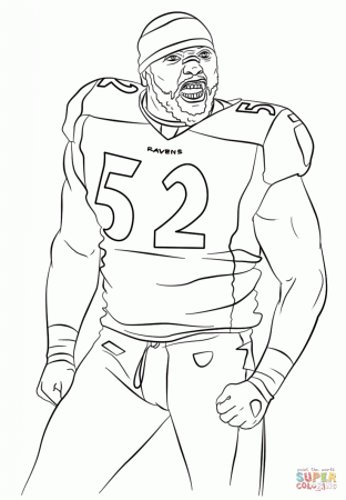 Ray Lewis - Baltimore Ravens Coloring Pages