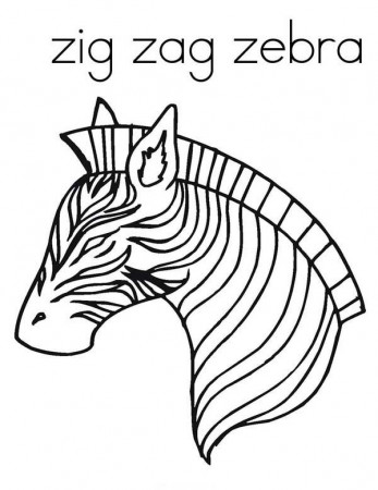 Awesome Zig Zag Zebra Coloring Page - Download & Print Online Coloring Pages  for Free | Zebra coloring pages, Online coloring pages, Horse coloring pages