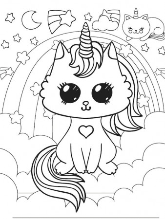 Cool and Fun Caticorn Coloring Pages to ...