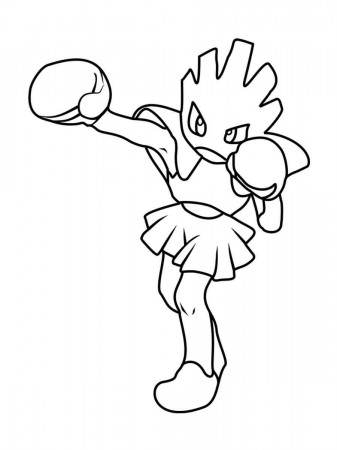 Hitmonchan Pokemon coloring pages - Free Printable