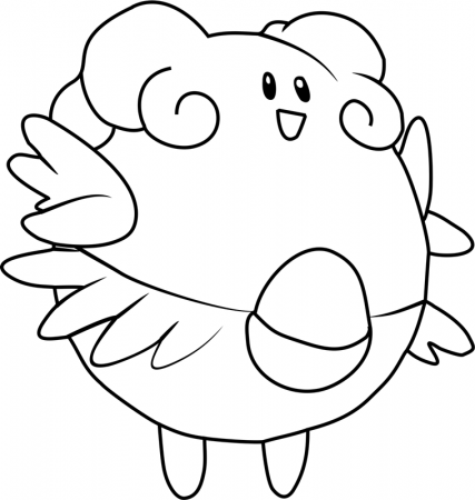 Cute Blissey Pokemon Coloring Page - Free Printable Coloring Pages for Kids