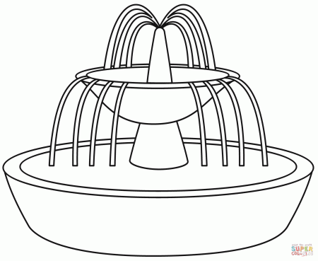 Fountain coloring page | Free Printable Coloring Pages