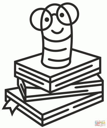 Book Worm coloring page | Free Printable Coloring Pages