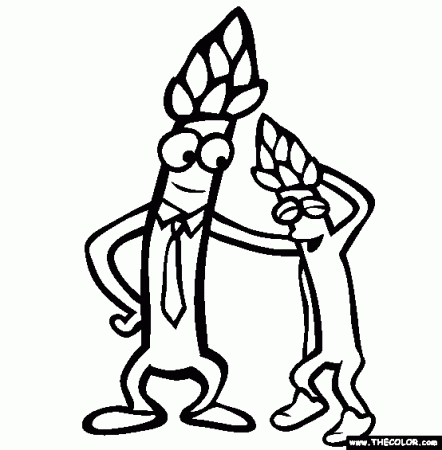Asparagus Coloring Page | Free Asparagus Online Coloring