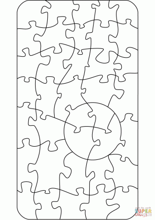 Jigsaw Pattern coloring page | Free Printable Coloring Pages