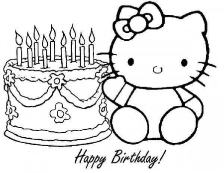Hello kitty colouring pages, Birthday coloring pages, Hello kitty coloring
