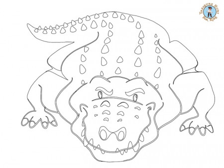 Crocodile Coloring Page - Free Printables - Treasure hunt 4 Kids