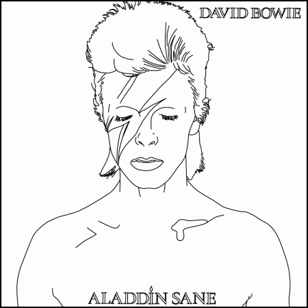 Drawings David Bowie (Celebrities) – Printable coloring pages