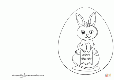 Happy Easter Card coloring page | Free Printable Coloring Pages