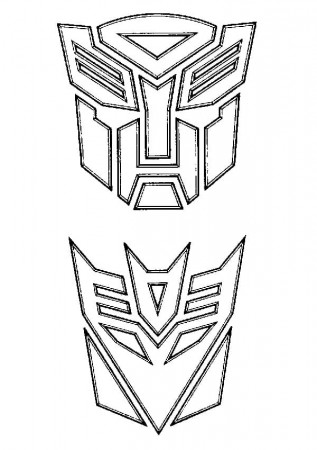 Autobot and Decepticon coloring page Coloring Page - Free Printable Coloring  Pages for Kids