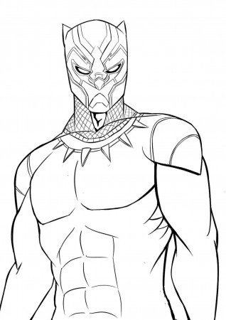 Awesome Black Panther Coloring Page - Free Printable Coloring Pages for Kids