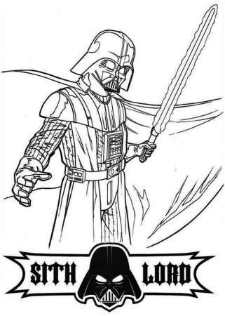 Darth Vader is so Angry in Star Wars Coloring Page - Download ...