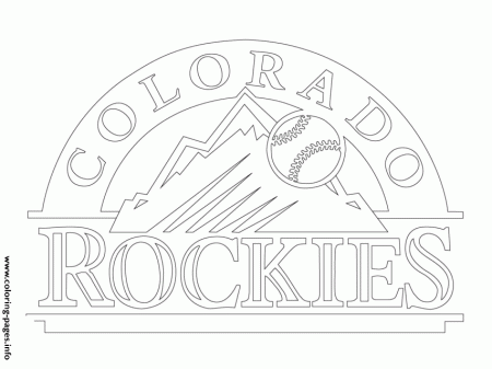 Colorado Rockies Logo Mlb Baseball Sport Coloring Pages Printable