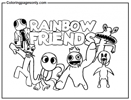 Yellow Rainbow Friends Coloring Pages ...