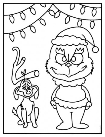Grinch Coloring Page - Etsy