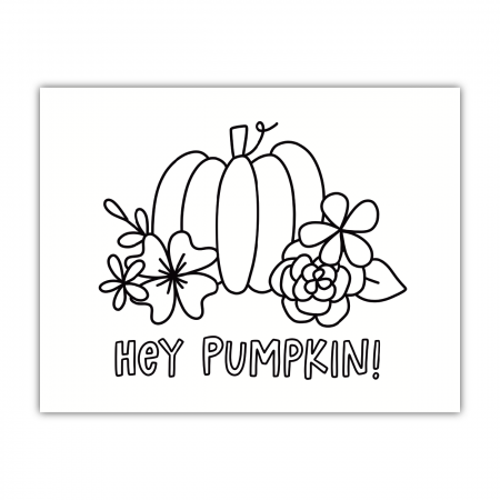 Hey Pumpkin Coloring Sheet ...