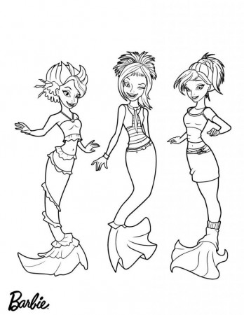 Barbie Mermaid Coloring Pages - Best ...