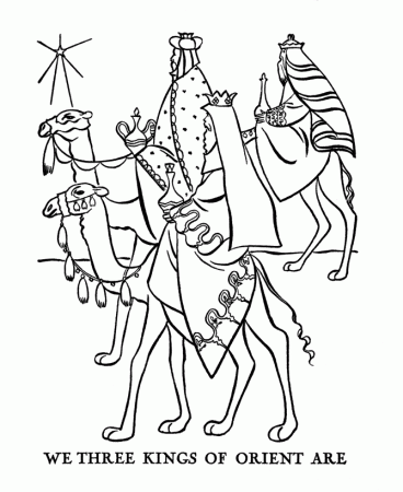 Bible Printables: The Christmas Story Coloring Pages - The Three Kings