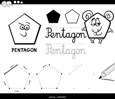Pentagon coloring page hi-res stock photography and images - Alamy