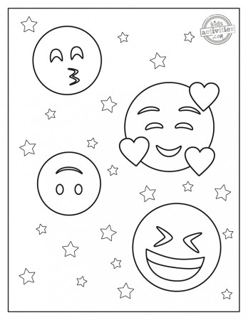Super Cute Emoji Coloring Pages | Kids Activities Blog