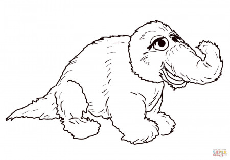 Snuffleupagus Stuffed Animal coloring page | Free Printable Coloring Pages