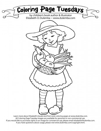 dulemba: Coloring Page Tuesdays - Garden Girl