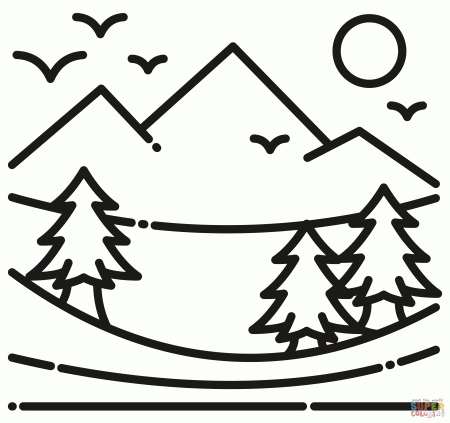 Valley coloring page | Free Printable Coloring Pages