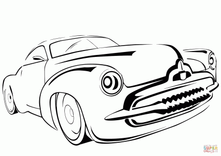 Classic Car coloring page | Free Printable Coloring Pages