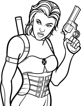 Alice Resident Evil Coloring Page - Free Printable Coloring Pages for Kids