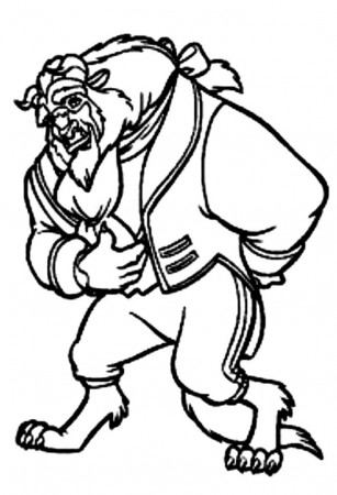 Gaston and Muscles Beauty and The Beast Coloring Page - Princess ...